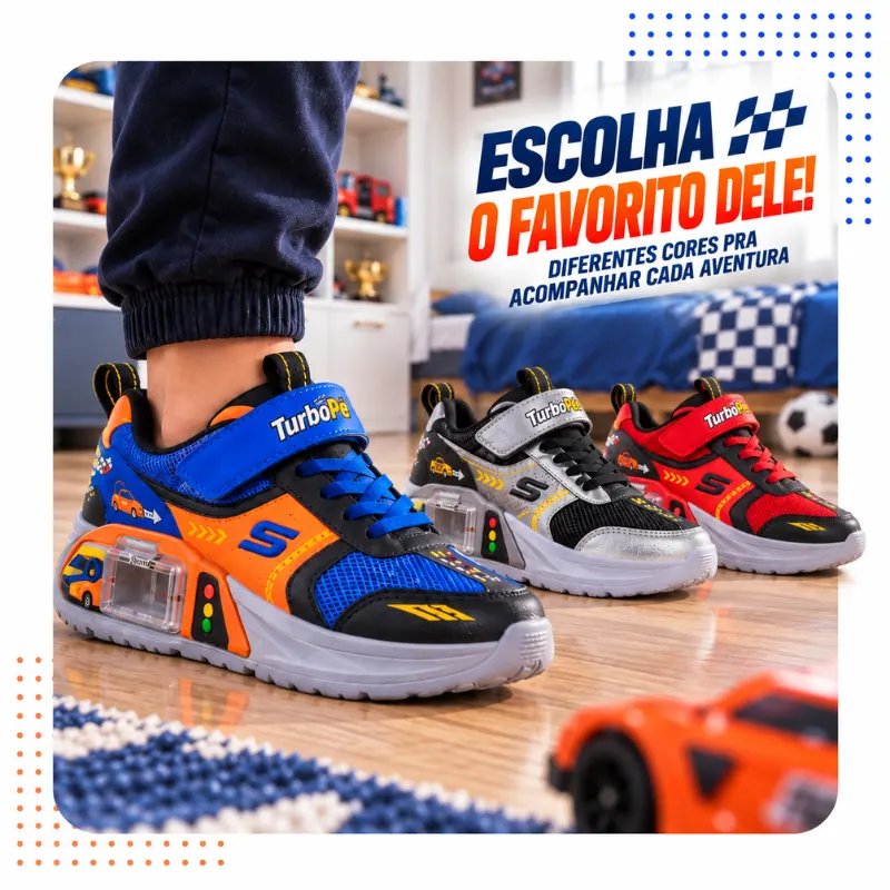 Características do tênis infantil TurboPé